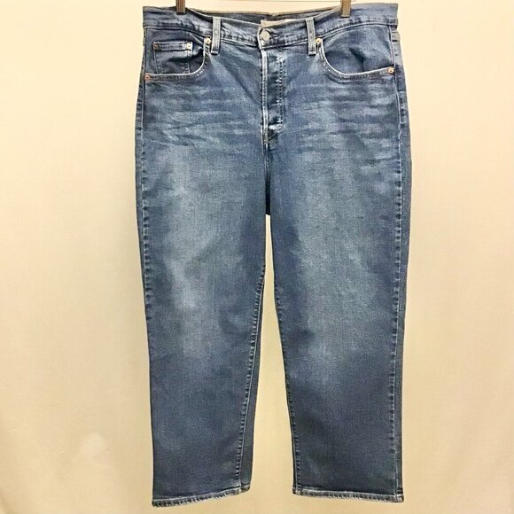 Levi’s 16W Ribcage Straight Ankle Women’s Jeans High Rise Button Fly Stretch - Picture 3 of 10